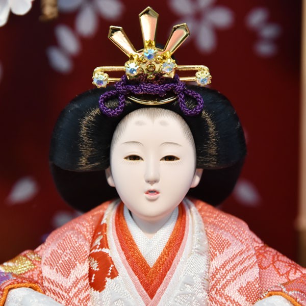 雛人形 五人飾り 超 コンパクト 5人 3段 ひな人形 おしゃれ かわいい 初節句 お雛様 シンプル しだれ桜付き 雛人形 