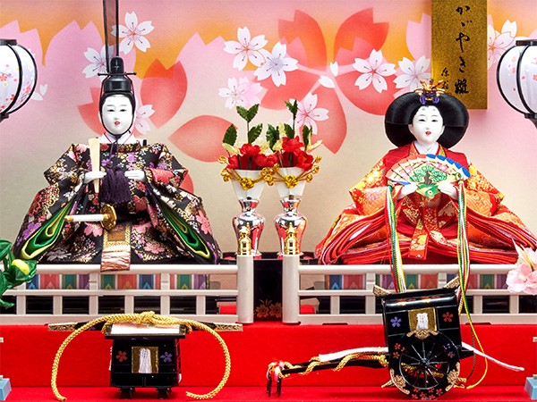 日本最大級の品揃え日本最大級の品揃え雛人形 ケース飾り ひな人形 コンパクト おしゃれ お雛様 花の舞 ガラスケース入り 親王飾り ワイン 雛人形 