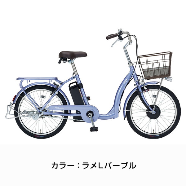 電動アシスト自転車（車、バイク、自転車）（色：パープル系）の