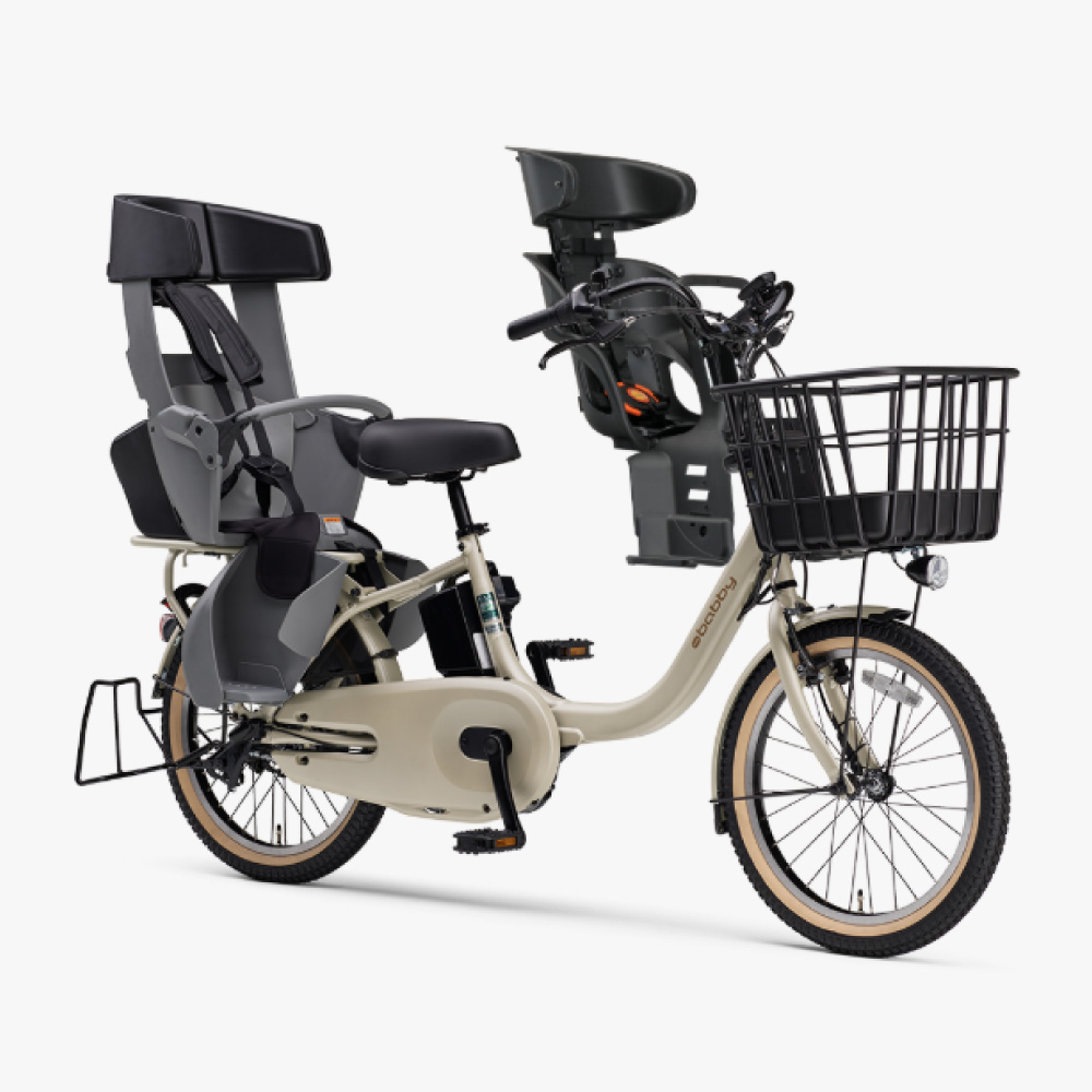 【セット販売】 電動アシスト自転車 YAMAHA ヤマハ PAS babby パス バビー PA20BB  2026年モデル 3人乗り Q5K-OGG-Y04-015の画像