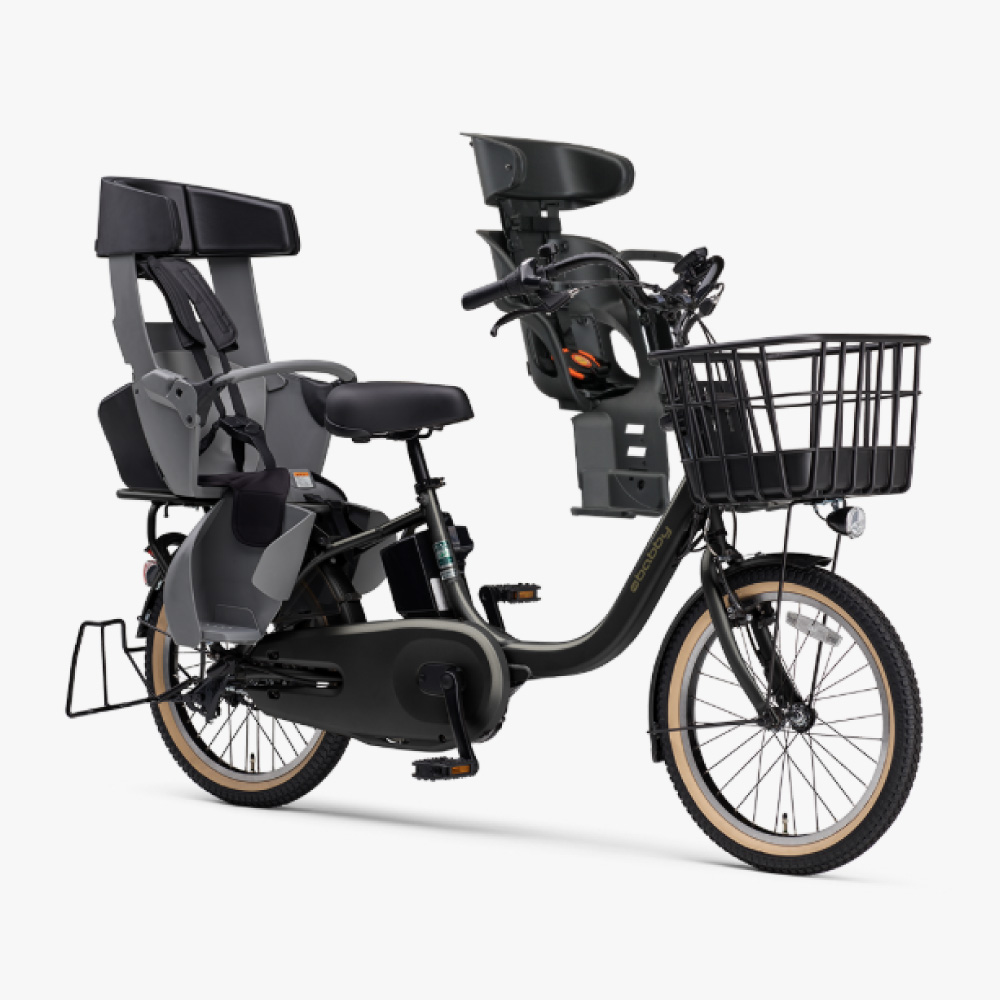 【セット販売】 電動アシスト自転車 YAMAHA ヤマハ PAS babby パス バビー PA20BB  2026年モデル 3人乗り Q5K-OGG-Y04-015の画像