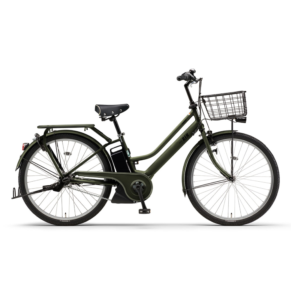 電動アシスト自転車 YAMAHA ヤマハ 2026年モデル PAS RIN パスリン PA26RN マットカーキグリーン 26インチ