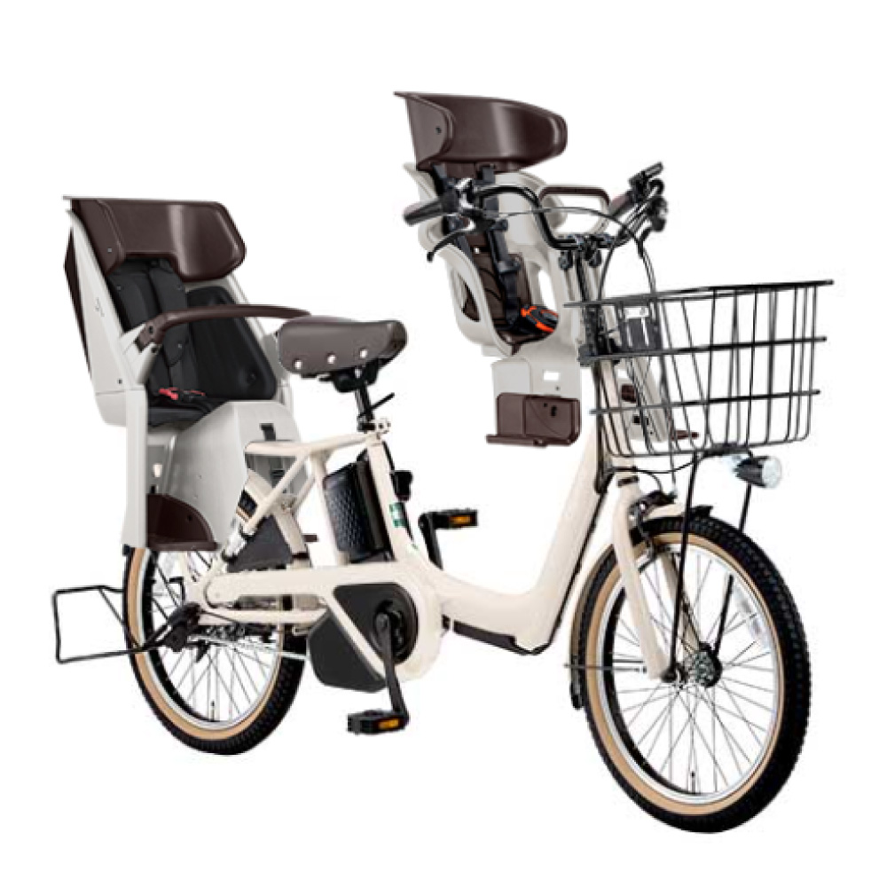 【58】電動自転車 パナソニック Gyutto ANNYS ホワイト 3人乗り可 3人乗りチャイルドシート搭載ギュット・アニーズ・DX