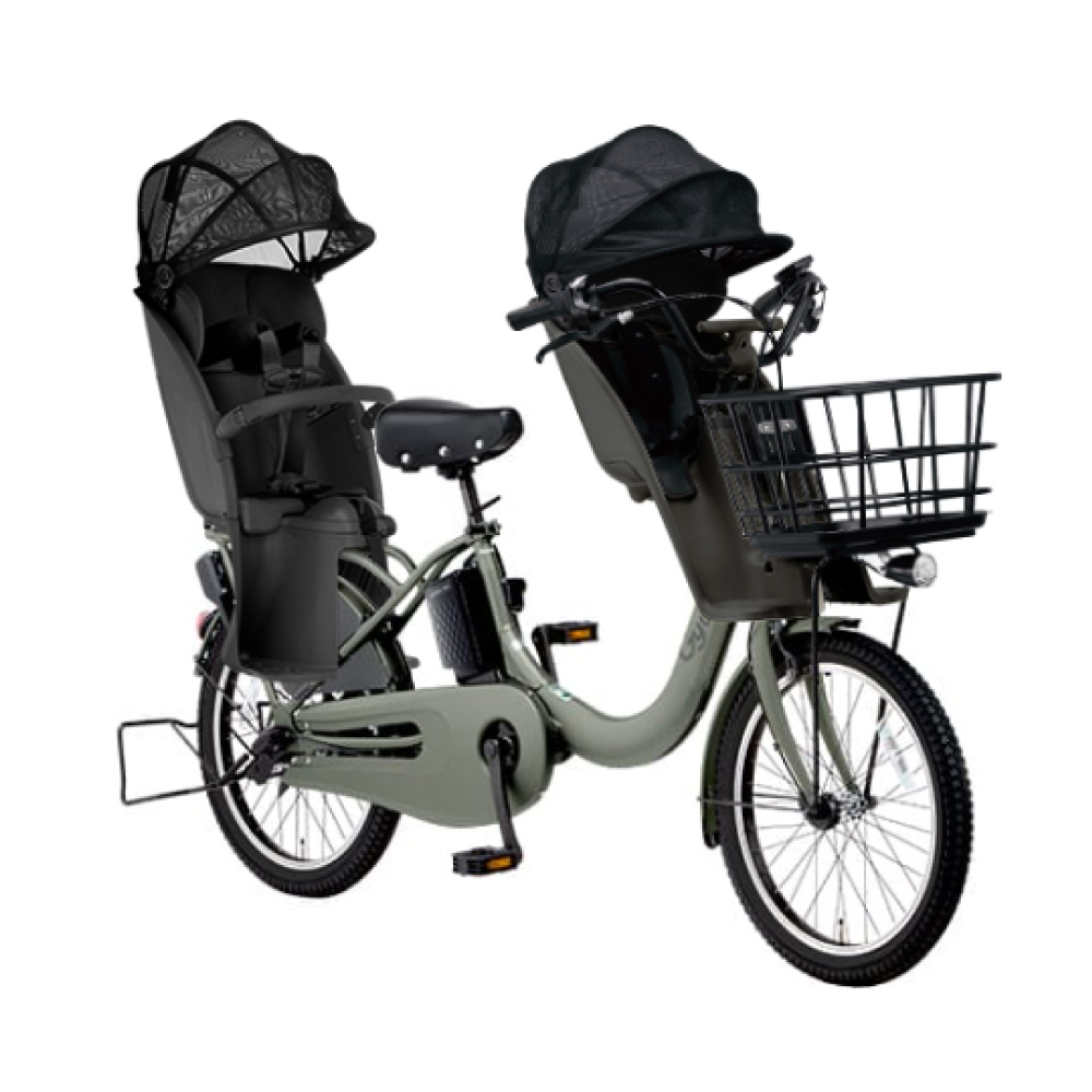 【5/25限定★ポイント+5%!】【セット販売】電動アシスト自転車 パナソニック 2025年 ギュット・クルームR・EX BE-FRE034 Gyutto 3人乗りセット NCD489S/NCD490S | Gyutto | 02