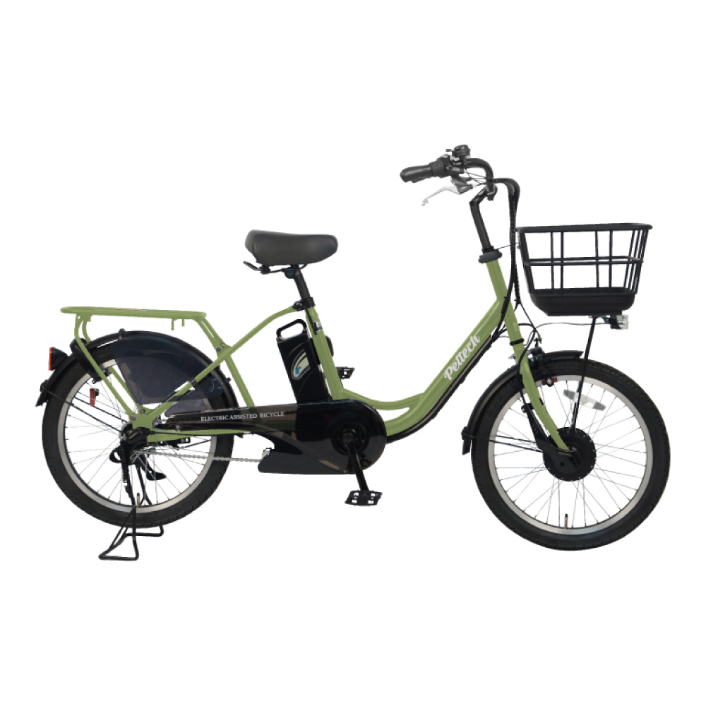 電動アシスト自転車 PELTECH ペルテック 2025年モデル TDN207LP (8Ah) カーキ 20インチ MKH:カーキ 20インチ