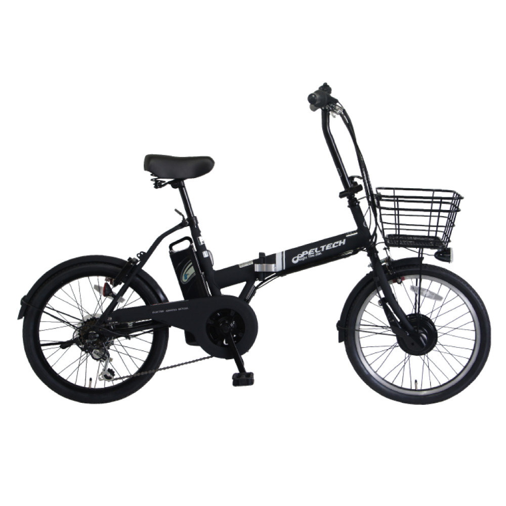 電動アシスト自転車 PELTECH ペルテック 2025年モデル TDN208L (12Ah) マットブラック 20インチ