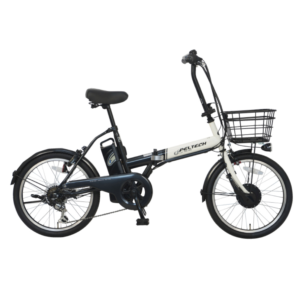 電動アシスト自転車 PELTECH ペルテック 2025年モデル TDN208L (12Ah) ホワイトブラック 20インチ