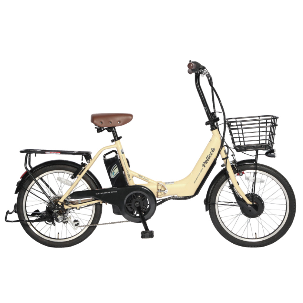 電動アシスト自転車 PELTECH ペルテック 2025年モデル TDN212L (12Ah) ベージュ 20インチ