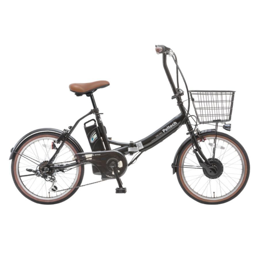 電動アシスト自転車 PELTECH ペルテック 2025年モデル TDN206L (12Ah) ブラック 20インチ