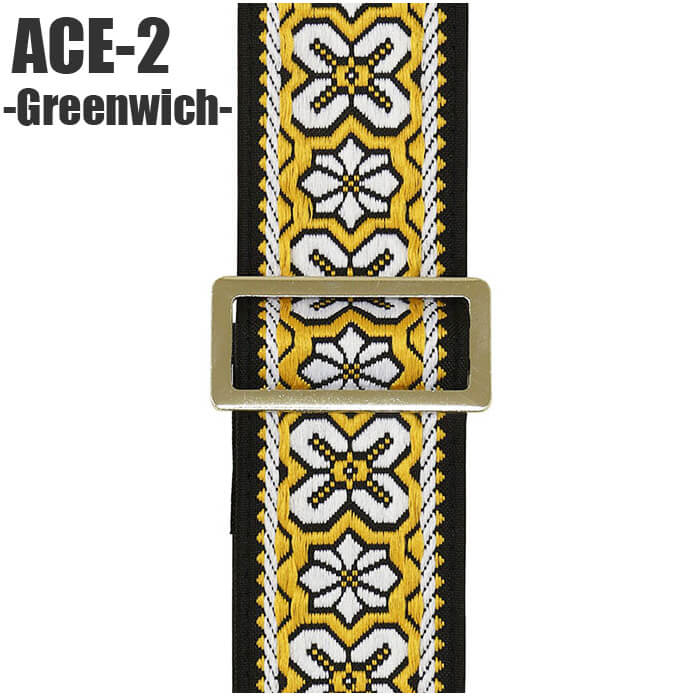 ギター ストラップ D'Andrea Ace Guitar Straps ACE-2 -Greenwich