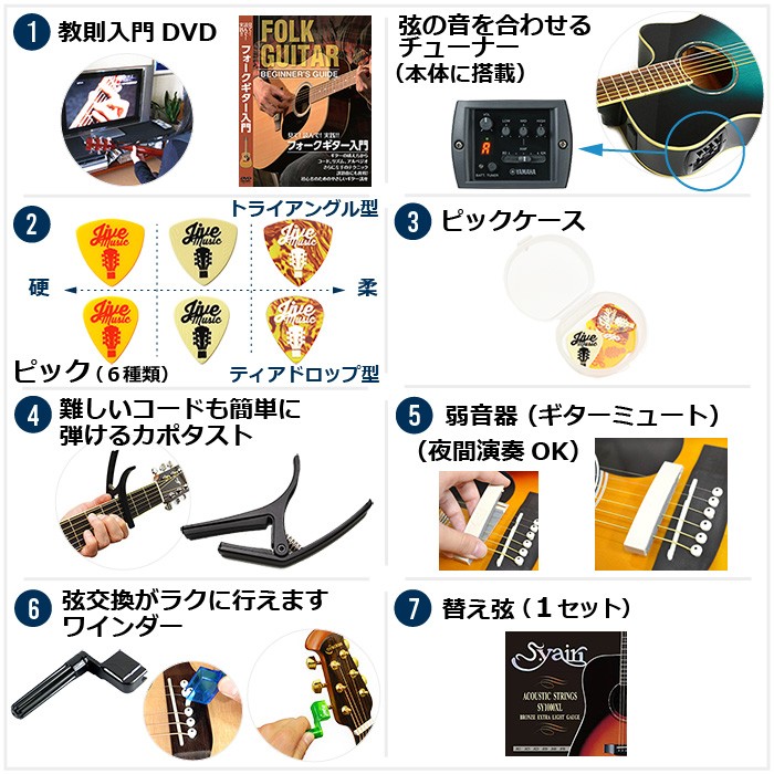 アコギ 初心者セット DLセット内容