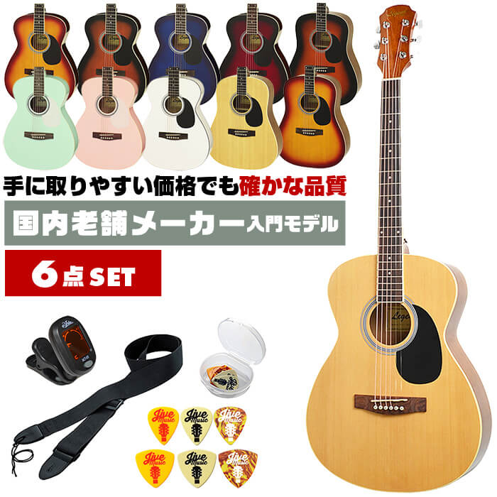 アコースティックギター 初心者セット Legend by Aria FG-15 WG-15 アコギ 必須6点 入門 セット