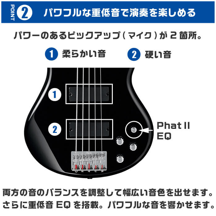 ベース 初心者セット Ibanez GSR205 BK 5弦 入門 (充実 14点) ブラック