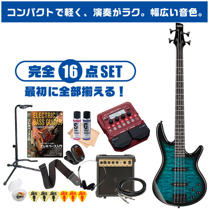 ベース 初心者セット Ibanez GSR280QA アイバニーズ (16点 ズーム B1