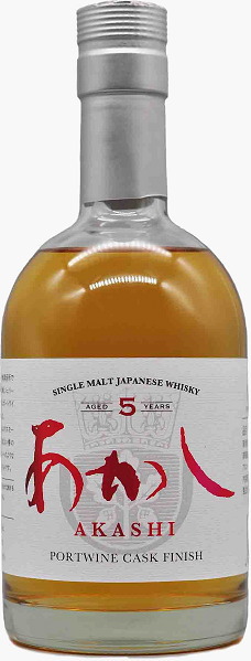 ウヰスキー あかしポートワインカスクフィニッシュ5年 化粧箱入 500ML