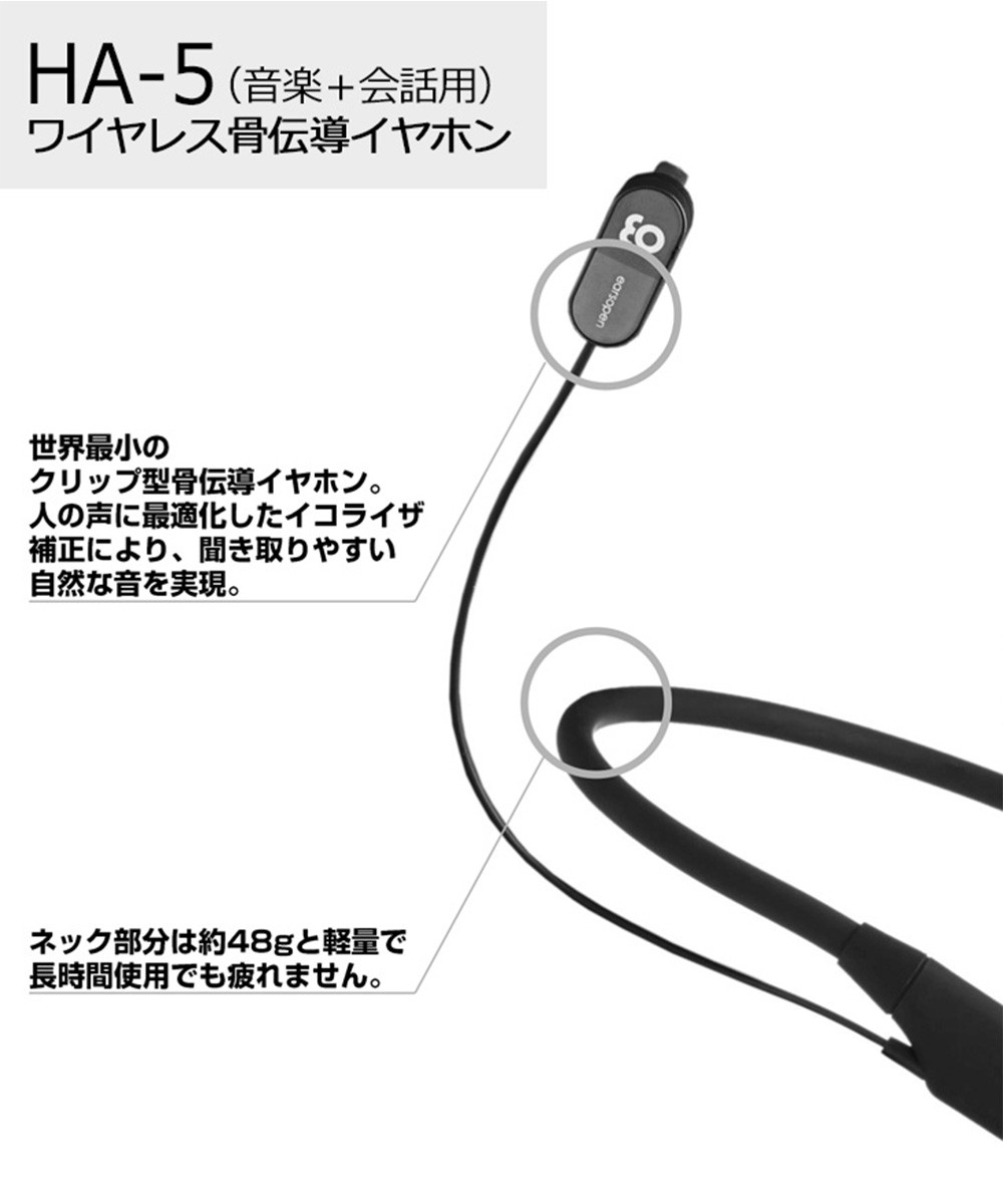 Boco 骨伝導イヤホン Earsopen Ha 5 Cl 1002 黒 音楽 会話用 クリップタイプ Bluetooth対応 Buyee Buyee Japanese Proxy Service Buy From Japan Bot Online