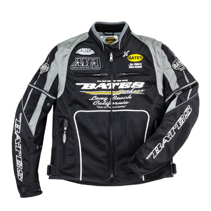 BATES バイクジャケット 黒　美品　【値下げ不可】 BATES（ベイツ） BJ-M2611SPL 2Wayメッシュジャケット 脱着スリーブ