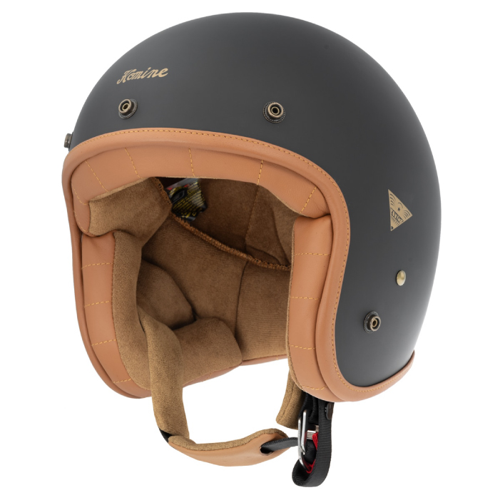 コミネ HK-195 ヘリテージ レザー ジェット ヘルメット KOMINE