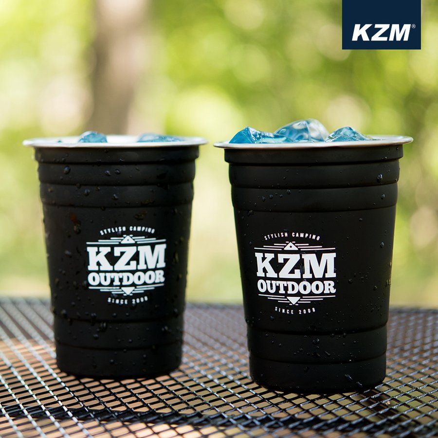 決算セール20%OFF  KZM キャンプ アウトドア 用品 ステンレス コップ グラス タンブラー 真空断熱 保温 保冷 KZM ウェーブコールドカップ 2個セット｜jm-dream｜02