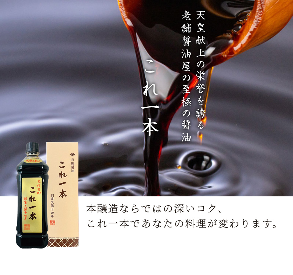 日田醤油 これ一本 これ1本 900ml 天皇献上の栄誉賜る老舗の味