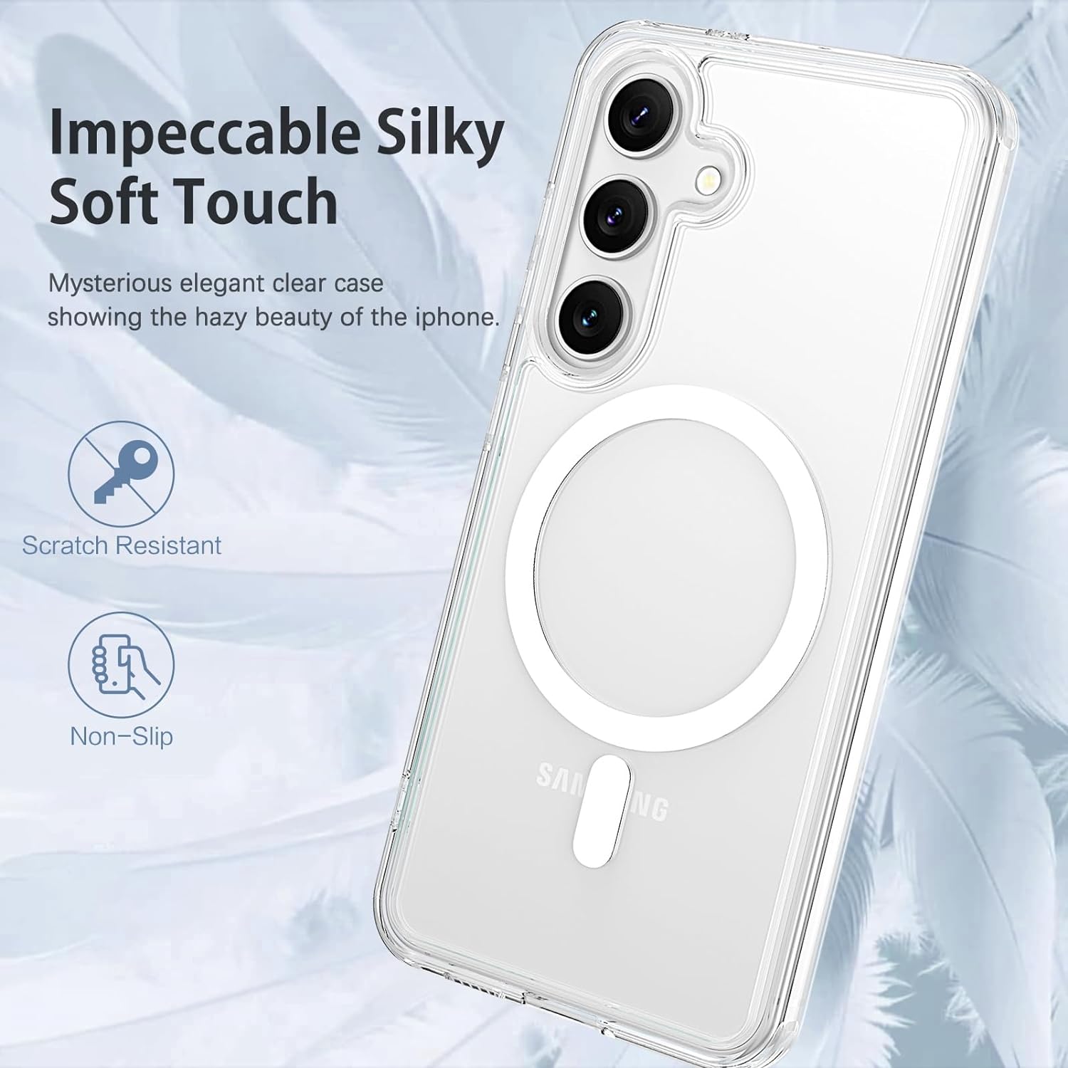 Galaxy S24 ケース MagSafe対応 TPU PC ハイブリッドケース Galaxy S24 ケース MagSafe対応 TPU PC ハイブリッドケース
