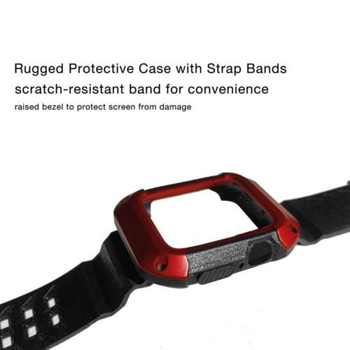 apple watch SE バンド カバー 防水 一体型 44mm 40mm 耐衝撃 防