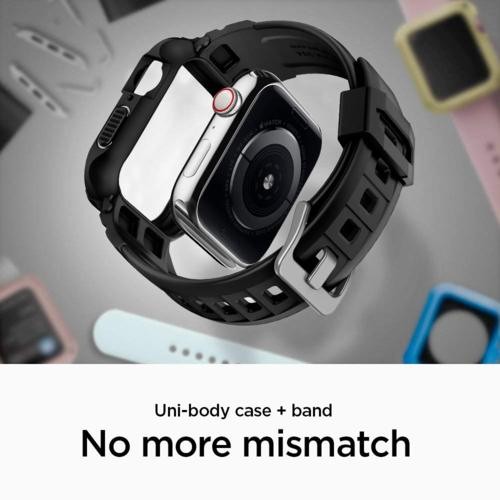 apple watch SE バンド 一体型 ケース シリーズ 6 5 4 カバー 44