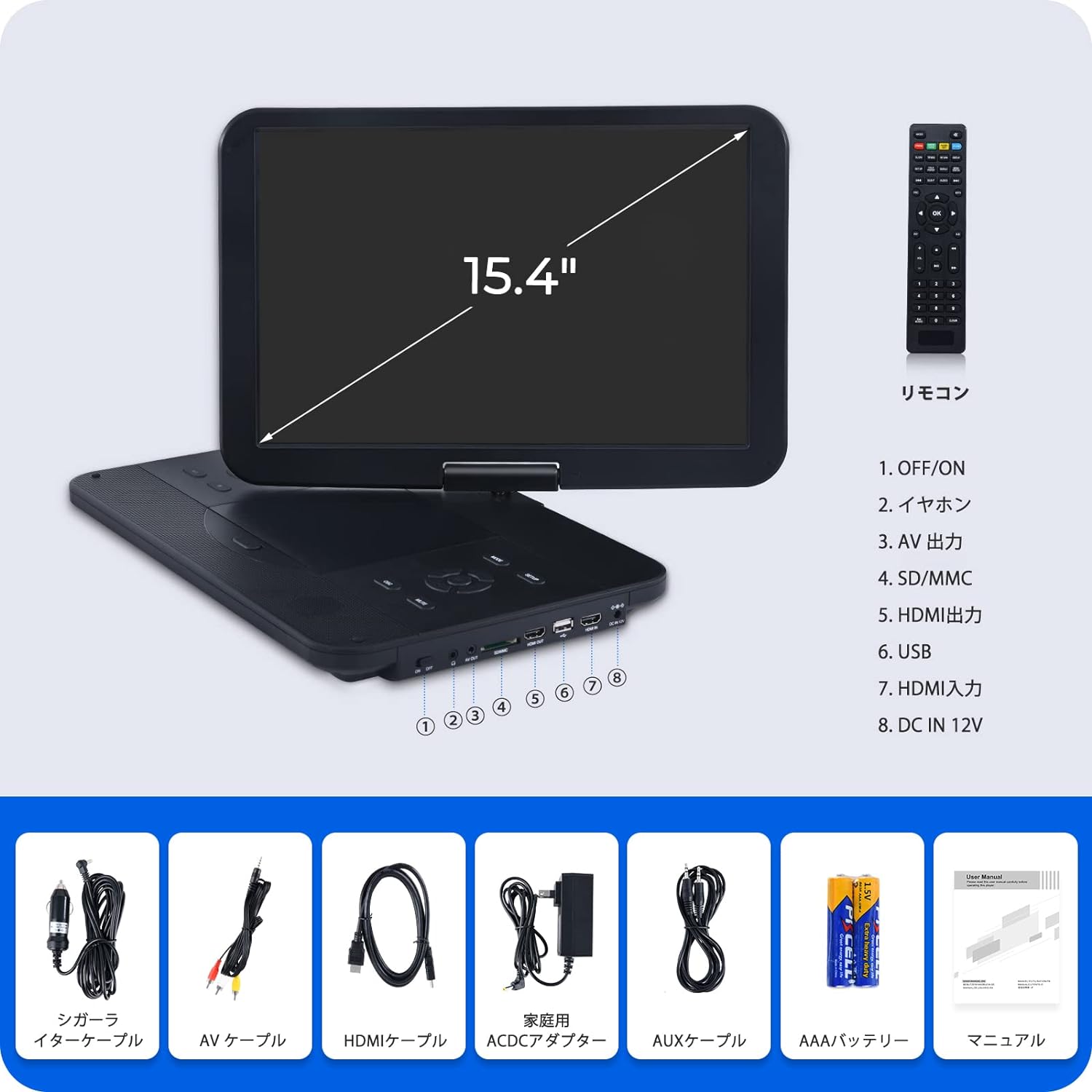 DVDプレーヤー 再生専用 Bluetooth 車載 15.4インチ DVDプレーヤー 再生専用 Bluetooth 車載 15.4インチ 楽天市場
