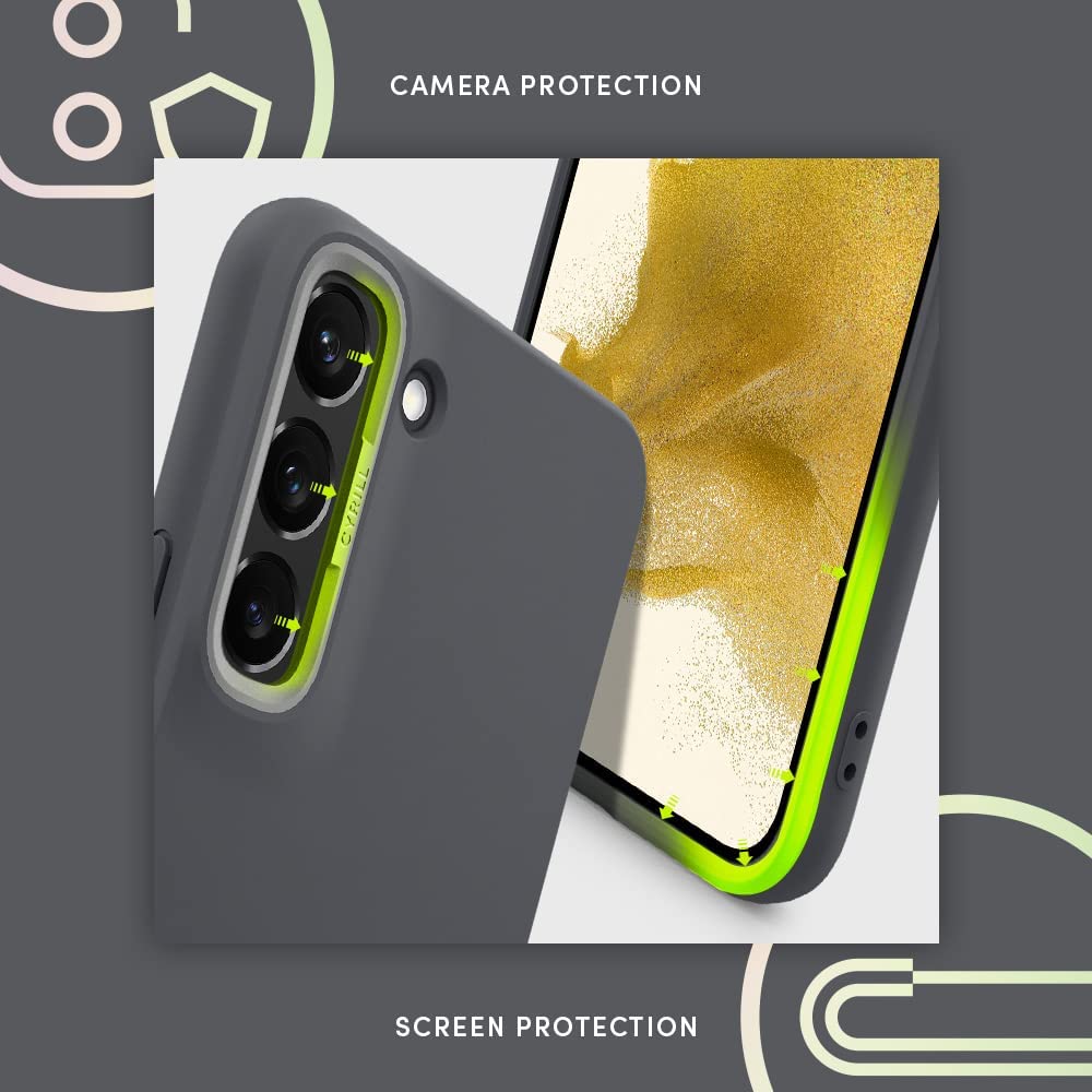 Galaxy S22 ケース 完全フィット カラーブリック シリル シュピゲン 耐