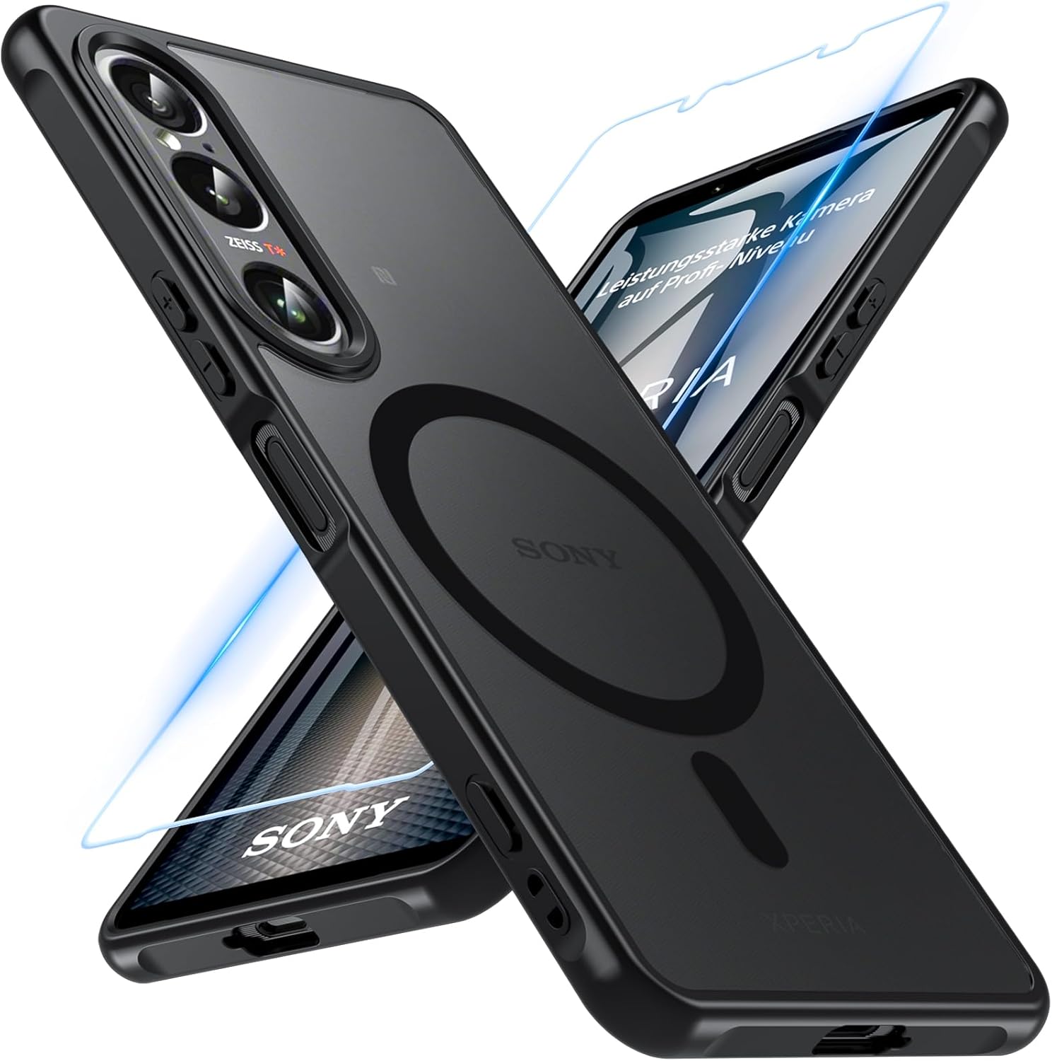 Xperia 1 VII ケース MagSafe対応 ガラスフィルム付き クリア