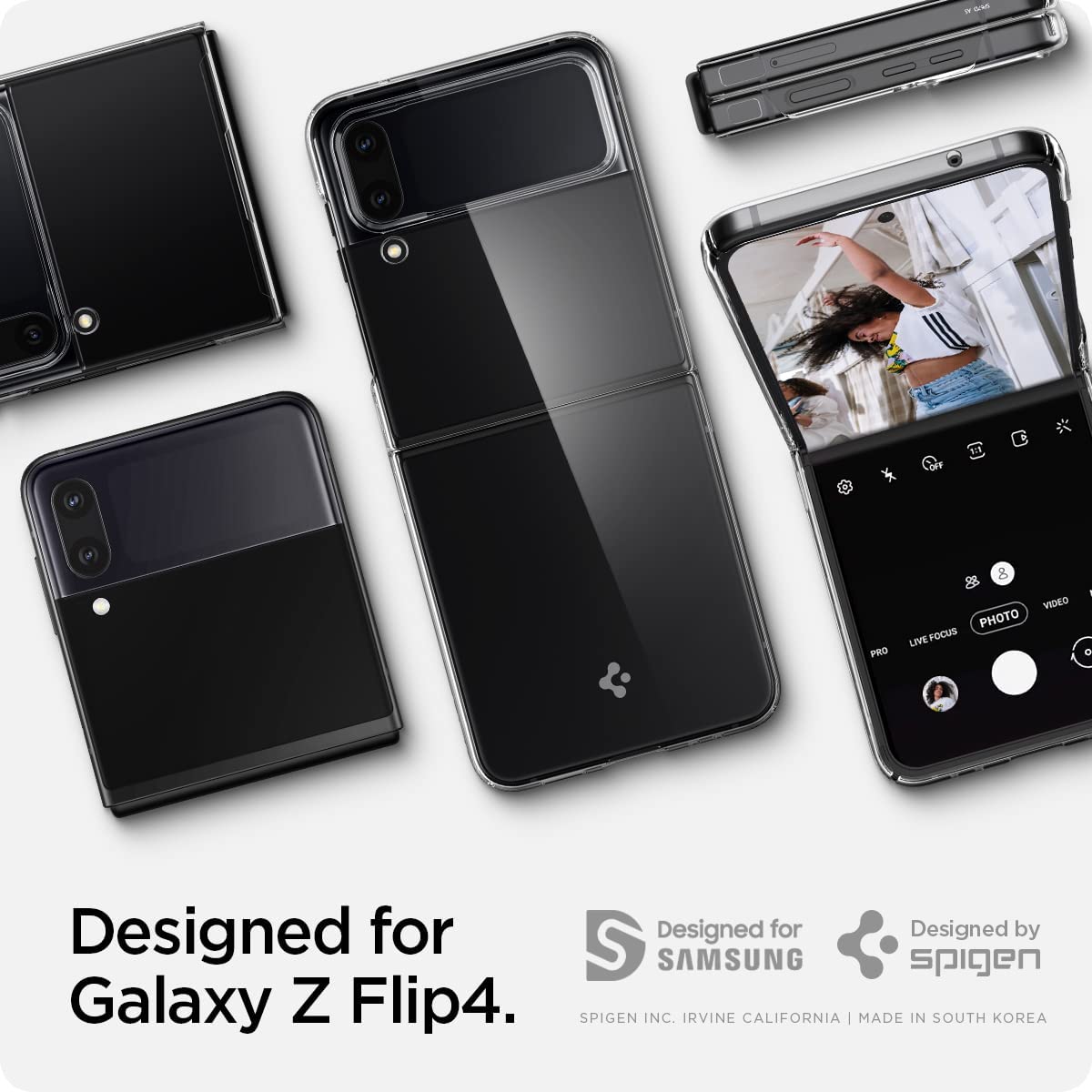 Galaxy Z Flip4 ケース 黄ばみ無しSC-54C SCG17 レンズ保護 エアー