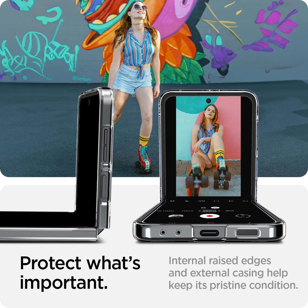 Galaxy Z Flip6 ケース エアースキン シュピゲン 超薄型 厚さ0.8