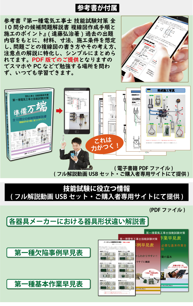 電気工事士試験の練習用キットと参考書 楽天市場】第二種 電気工事士 技能試験セット 2026 年 【 1回練習分