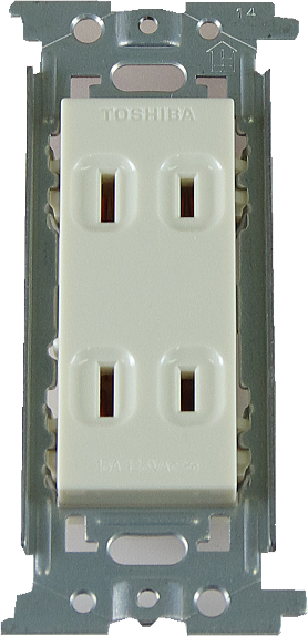 埋込コンセント（2口） NDG2122 東芝 【電気工事士試験材料】【バラ