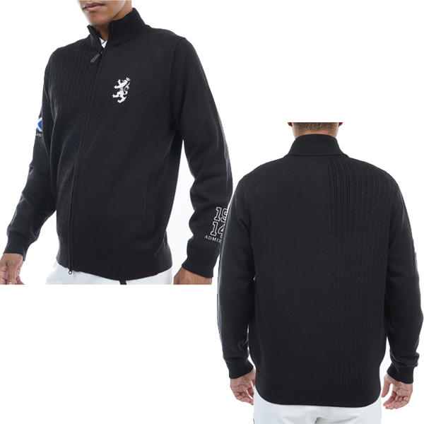 ♪【2023 A/W】アドミラル ADMA374 メンズ フラッグ ジップアップセーター Admiral Golf