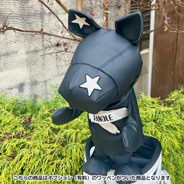 4クローバークロス パンドル ヘッドカバー【 ブラック 4クローバークロス パンドル ヘッドカバー【 ブラック