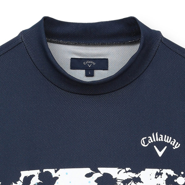 ◎□【2024 S/S】キャロウェイ メンズ C24134125 裏クール スプレーフラワー半袖モックネックシャツ Callaway｜jngolf2010｜03