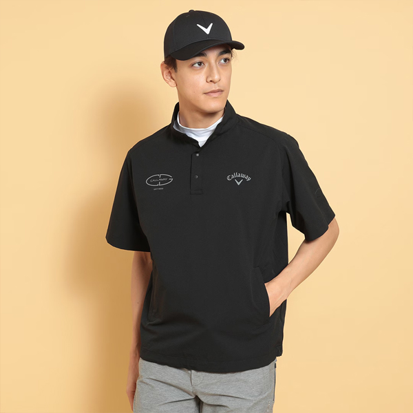 新作 キャロウェイ ゴルフ メンズ ウェア 半袖 プルオーバー ブルゾン C25116100 スポーツ ストレッチ Pullover Blouson Callaway GOLF 25SSW SAL | Callaway | 01