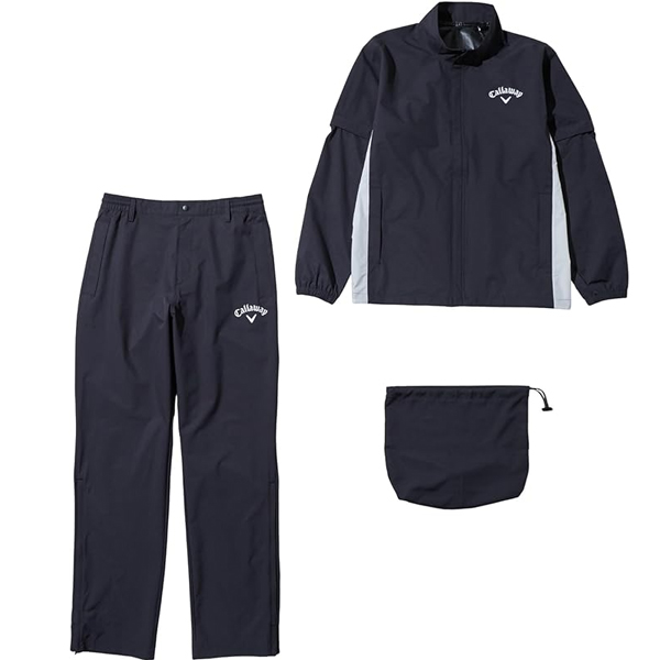 ゴルフ　キャロウェイ　メンズ　レインウェア　ネイビー　Lサイズ　3点セット CALLAWAY セットアップレインウェア（MENS) | レインウエア