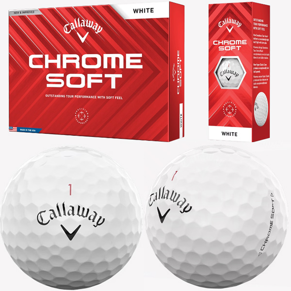 Callaway　CHROME SOFT 24球【2ダース分】3球新品　良好 Callaway ☆【2ダース(24球)セット】【24年モデル】キャロウェイ