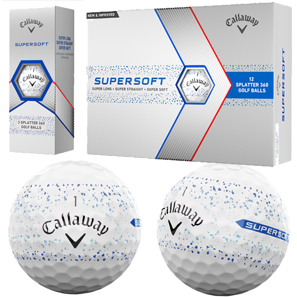 【24年モデル】キャロウェイ スーパーソフト スプラッター 360 レッド ブルー ボール 1ダース(12球入り) Callaway SUPERSOFT SPLATTER GOLF BALL｜jngolf2010｜03