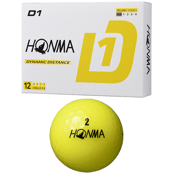 【24年モデル】本間ゴルフ ホンマ D1 ボール 1ダース(12球入り) HONMA BALL D1...
