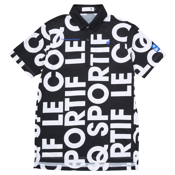 le coq sportif golf ルコック マルチロゴ 総柄 ポロシャツ le coq sportif ルコック ゴルフウェア 半袖シャツ 衿付き