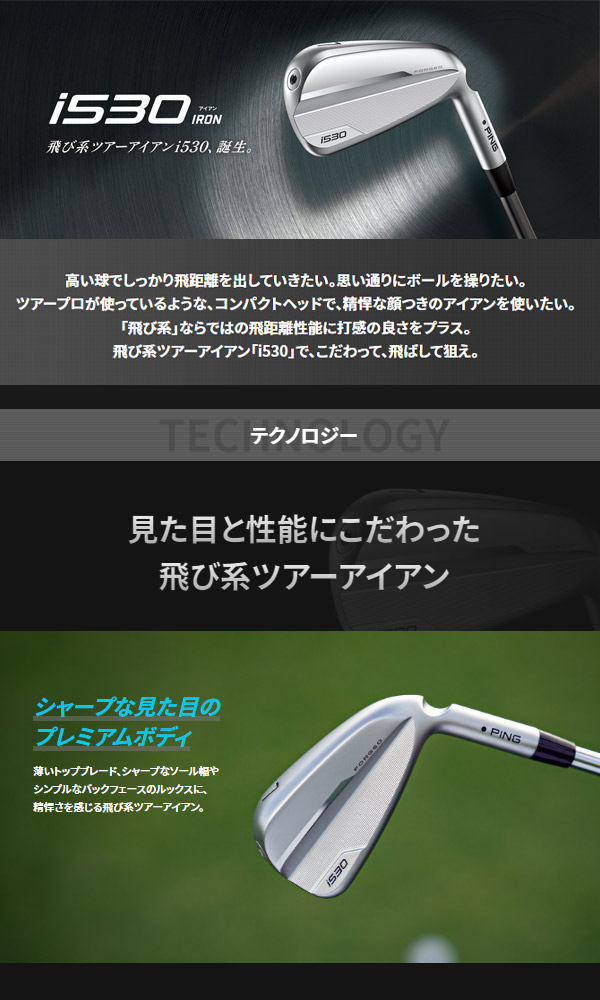 PING ♪【特注】ピン i530 アイアン5本セット(6〜9,PW) [N.S.