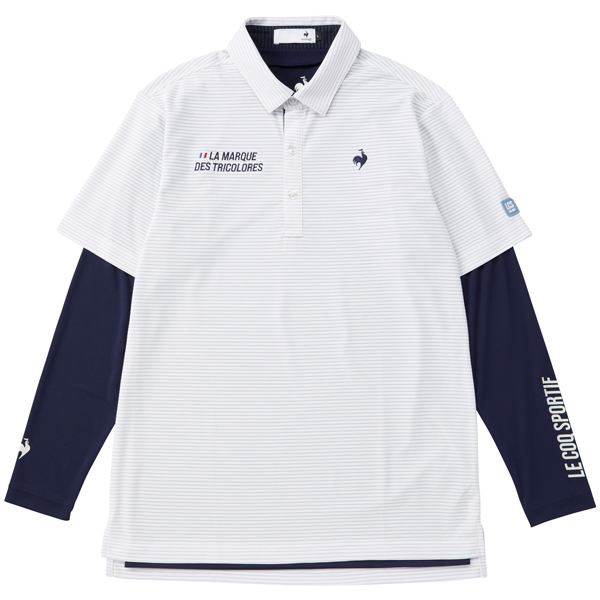 【2023 A/W】ルコック ゴルフ メンズ インナー付き半袖シャツ QGMWJA04W le coq sportif GOLF