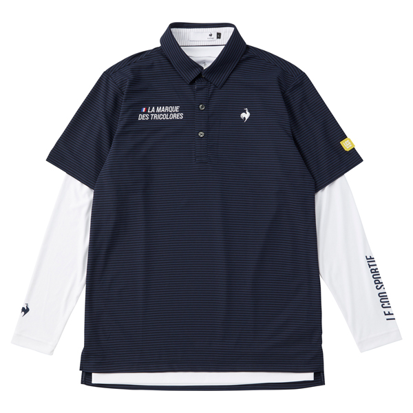 【2023 A/W】ルコック ゴルフ メンズ インナー付き半袖シャツ QGMWJA04W le coq sportif GOLF