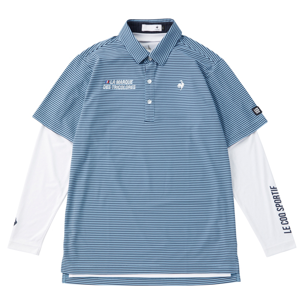 【2023 A/W】ルコック ゴルフ メンズ インナー付き半袖シャツ QGMWJA04W le coq sportif GOLF