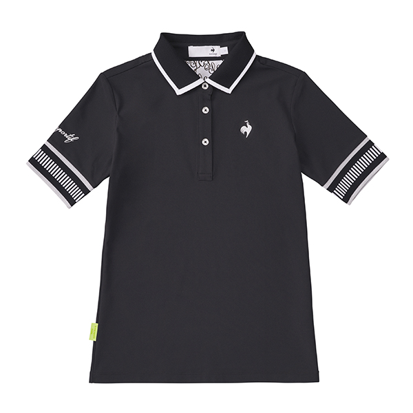 【2023 A/W】【レディース】ルコック ゴルフ 袖ラメ五分丈シャツ QGWWJA12 RIJOUMEモデル le coq sportif GOLF