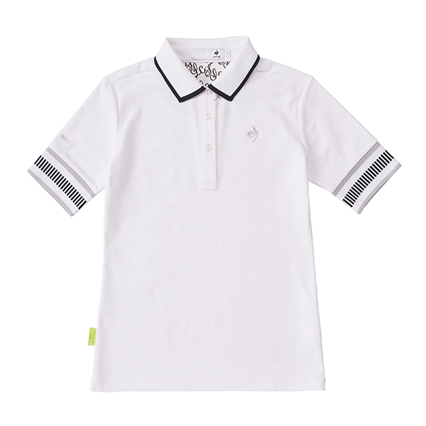 【2023 A/W】【レディース】ルコック ゴルフ 袖ラメ五分丈シャツ QGWWJA12 RIJOUMEモデル le coq sportif GOLF