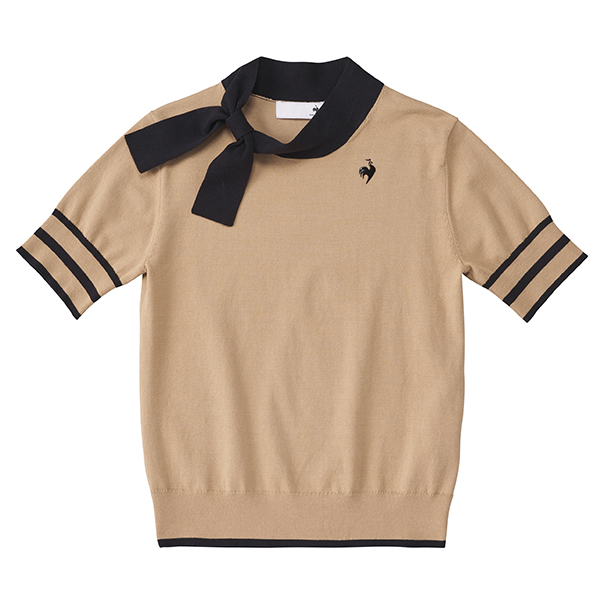 【2023 A/W】【レディース】ルコック ゴルフ アシンメトリー衿五分丈シャツ QGWWJA13 RIJOUMEモデル le coq sportif GOLF